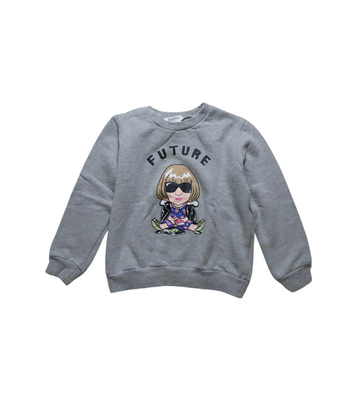 A Grey Crewneck Sweatshirts from Ground Zero Lane Crawford in size 4T for girl. (Front View)