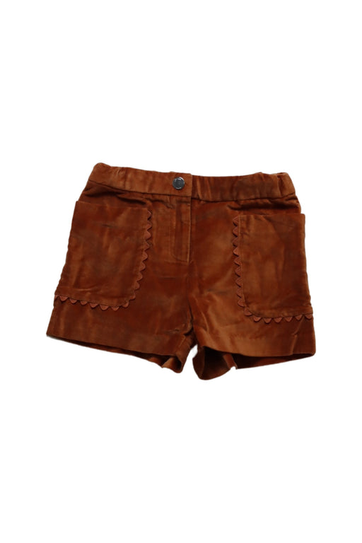 A Brown Shorts from Jacadi in size 4T for girl. (Front View)