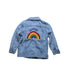 A Blue Lightweight Jackets from Bonton in size 2T for girl. (Back View)