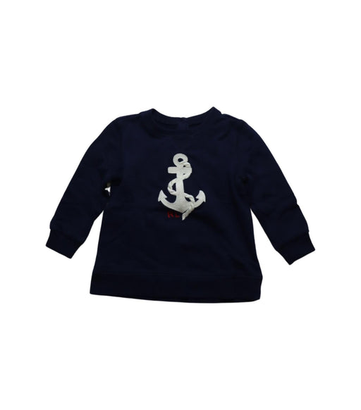 A Navy Crewneck Sweatshirts from Ralph Lauren in size 12-18M for girl. (Front View)