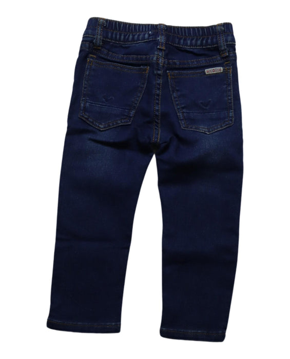 A Navy Jeans from Hudson in size 2T for girl. (Back View)