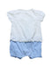 A White Short Sleeve Rompers from Mides in size 6-12M for girl. (Back View)