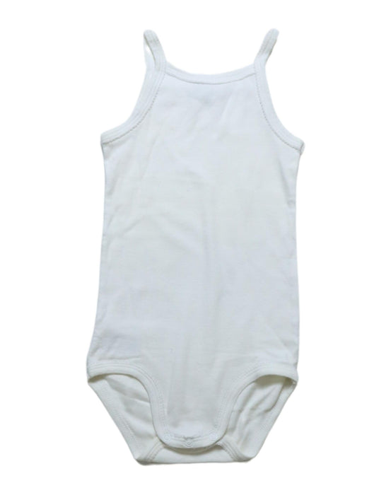 A Ivory Sleeveless Bodysuits from Petit Bateau in size 3T for girl. (Front View)