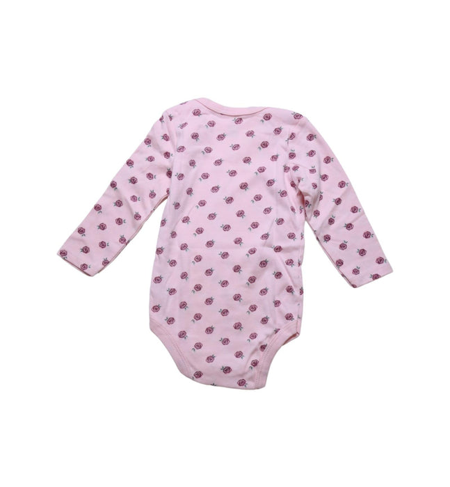 A Pink Long Sleeve Bodysuits from Hudson Baby in size 6-12M for girl. (Back View)