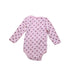 A Pink Long Sleeve Bodysuits from Hudson Baby in size 6-12M for girl. (Back View)