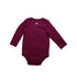 A Pink Long Sleeve Bodysuits from Hudson Baby in size 6-12M for girl. (Front View)