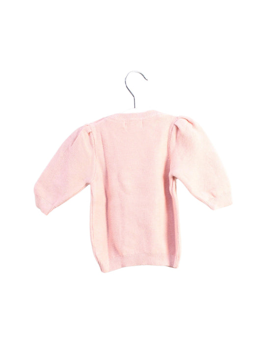 A Pink Knit Sweaters from Purebaby in size 0-3M for girl. (Back View)