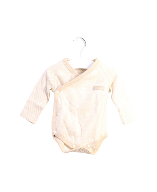 A Beige Bodysuits from Natures Purest in size 3-6M for neutral. (Front View)