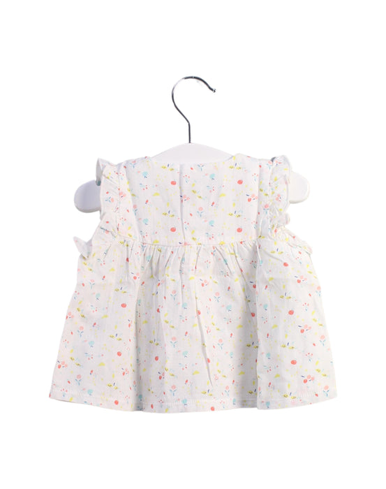 A White Short Sleeve Tops from Petit Bateau in size 3-6M for girl. (Back View)