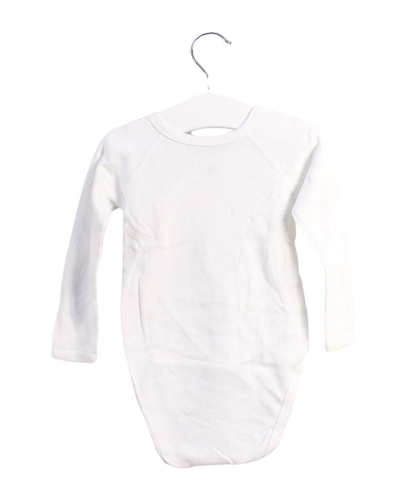 A White Bodysuits from Petit Bateau in size 6-12M for girl. (Back View)