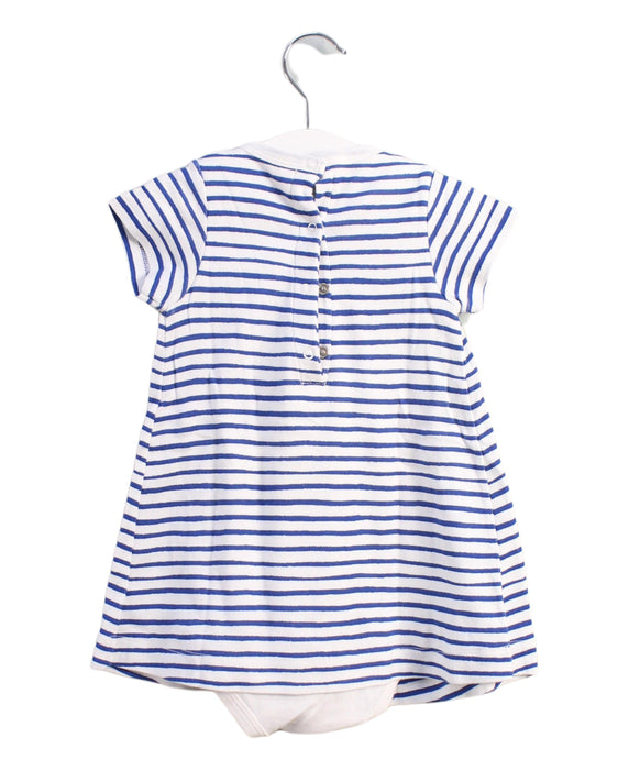 A Blue Dress Sets from Petit Bateau in size 6-12M for girl. (Back View)