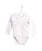 A White Bodysuits from Petit Bateau in size 6-12M for boy. (Front View)