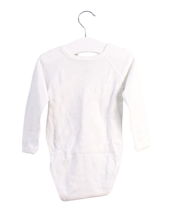 A White Bodysuits from Petit Bateau in size 6-12M for boy. (Back View)