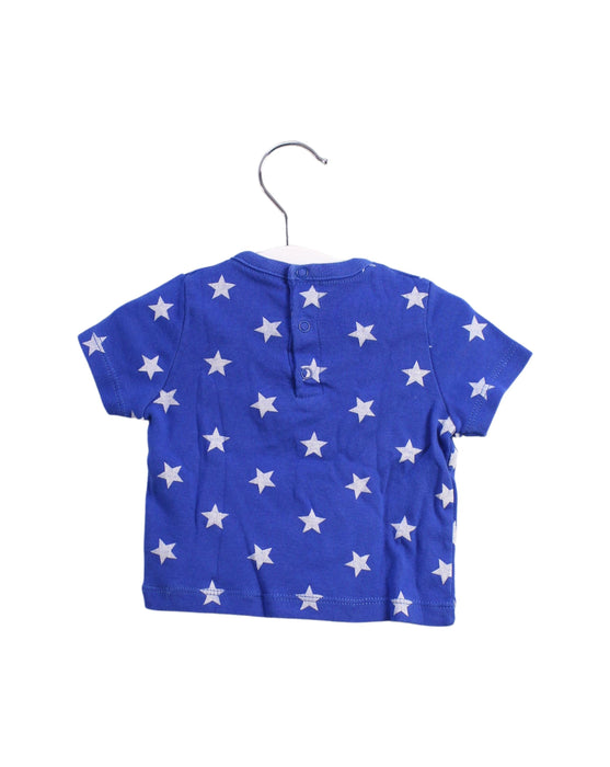 A Blue Short Sleeve T Shirts from Petit Bateau in size 3-6M for girl. (Back View)