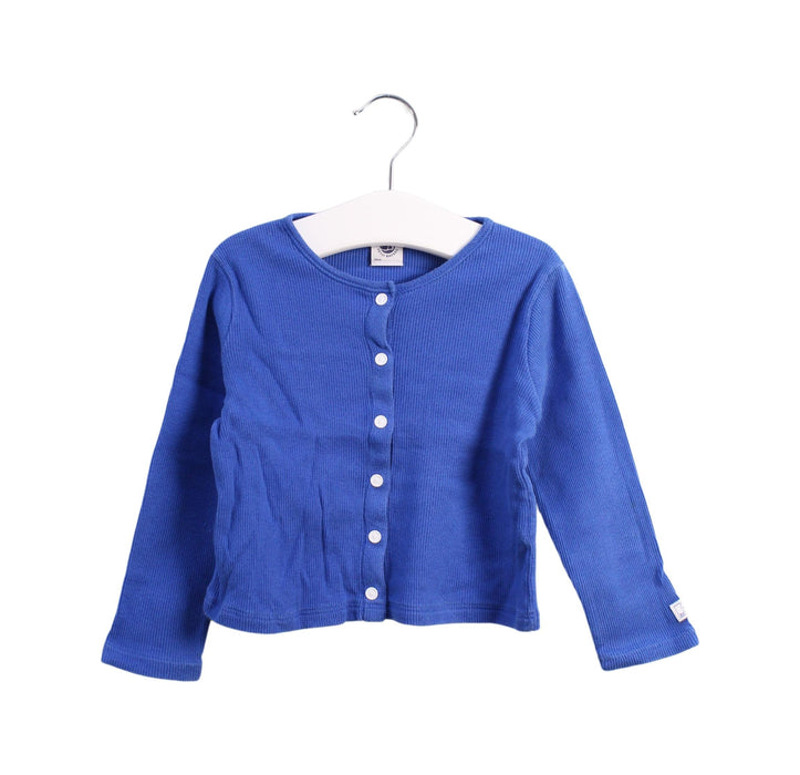 A Blue Cardigans from Petit Bateau in size 12-18M for girl. (Front View)