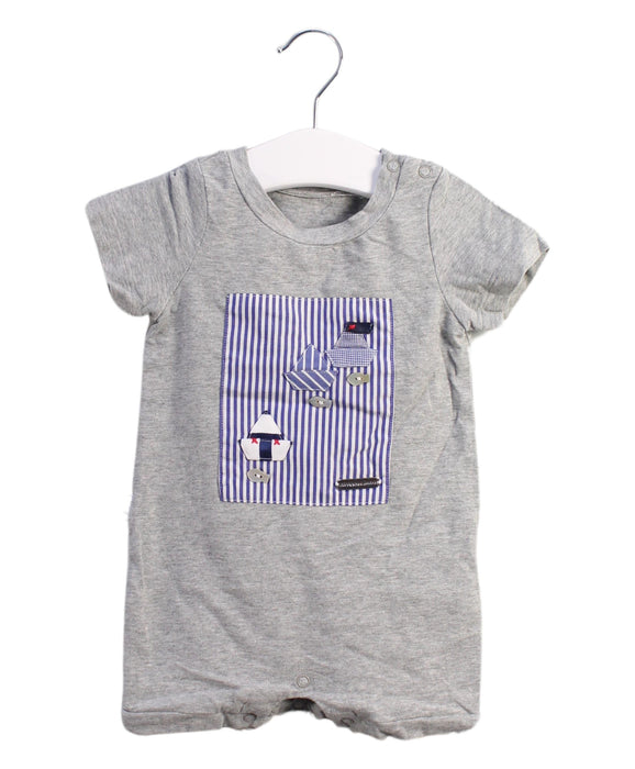 A Grey Rompers from Nicholas & Bears in size 0-3M for boy. (Front View)