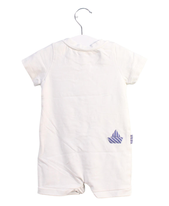 A White Rompers from Nicholas & Bears in size 0-3M for boy. (Back View)