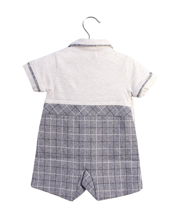 A Grey Rompers from Chickeeduck in size 0-3M for boy. (Back View)