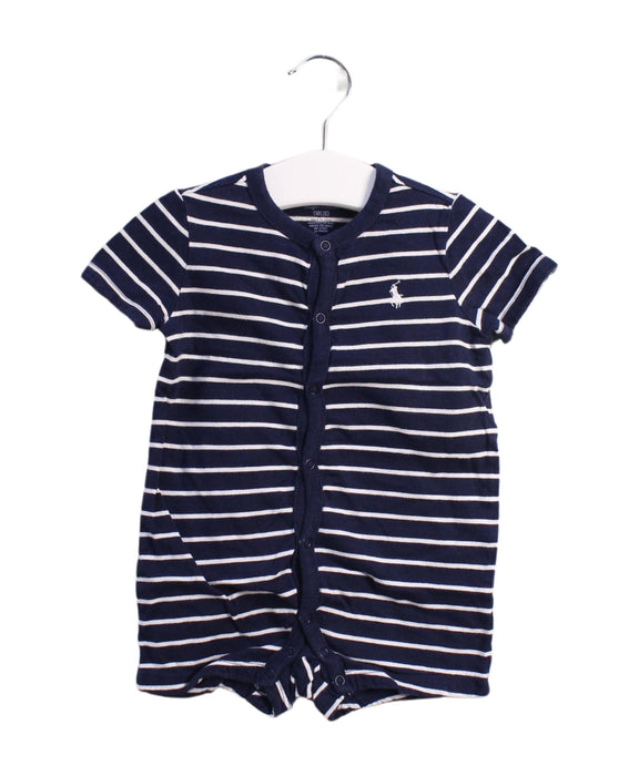 A Blue Rompers from Ralph Lauren in size 3-6M for boy. (Front View)