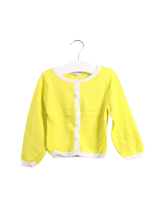 A Yellow Cardigans from Jacadi in size 2T for girl. (Front View)