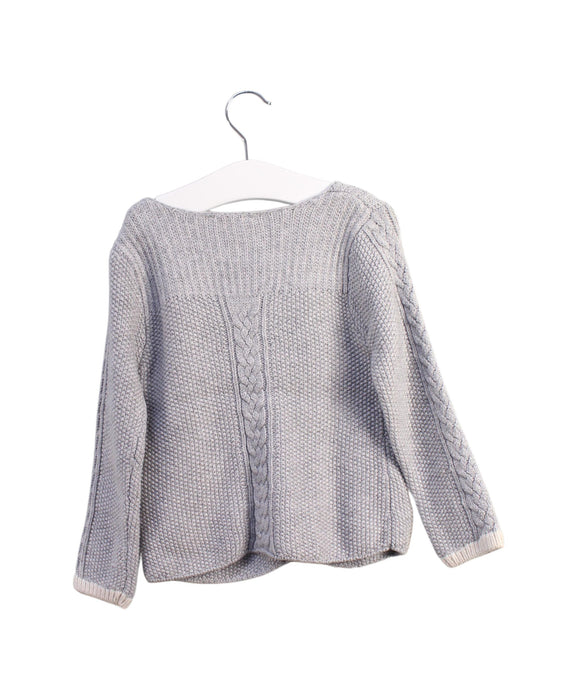 A Grey Cardigans from Jacadi in size 2T for girl. (Back View)