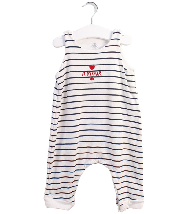 A Blue Jumpsuits from Petit Bateau in size 6-12M for boy. (Front View)