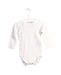 A White Bodysuits from Petit Bateau in size 6-12M for boy. (Front View)