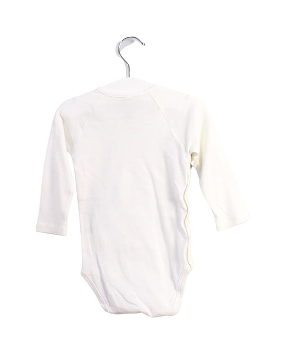 A White Bodysuits from Petit Bateau in size 6-12M for boy. (Back View)