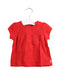 A Red Short Sleeve Tops from Petit Bateau in size 6-12M for girl. (Front View)