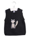 A Black Sweater Vests from Petit Bateau in size 12-18M for girl. (Front View)