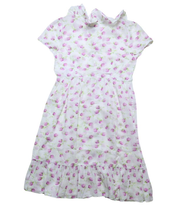 A White Short Sleeve Dresses from Polo Ralph Lauren in size 7Y for girl. (Back View)