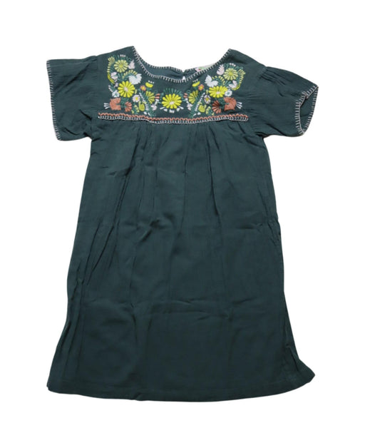 A Green Short Sleeve Dresses from Bonpoint in size 8Y for girl. (Front View)