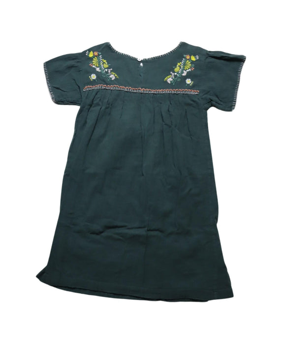 A Green Short Sleeve Dresses from Bonpoint in size 8Y for girl. (Back View)