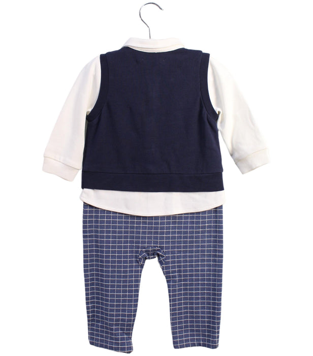 A Blue Jumpsuits from Momonittu in size 0-3M for boy. (Back View)