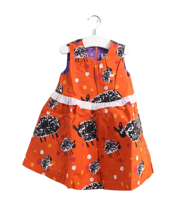 A Orange Sleeveless Dresses from Lovie by Mary J in size 12-18M for girl. (Front View)