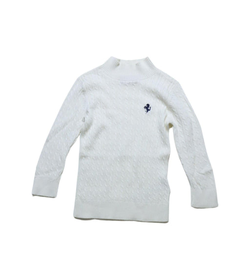 A White Knit Sweaters from Ferrari in size 2T for girl. (Front View)