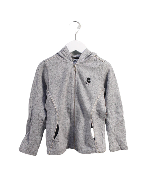 A Grey Sweatshirts from Karl Lagerfeld in size 6T for girl. (Front View)