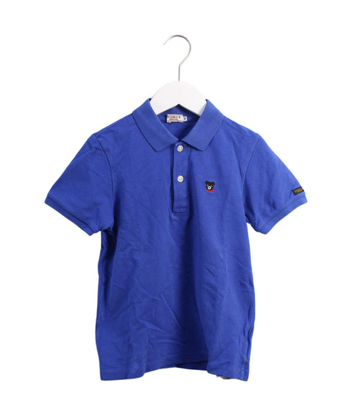 A Blue Short Sleeve Polos from Miki House in size 10Y for boy. (Front View)