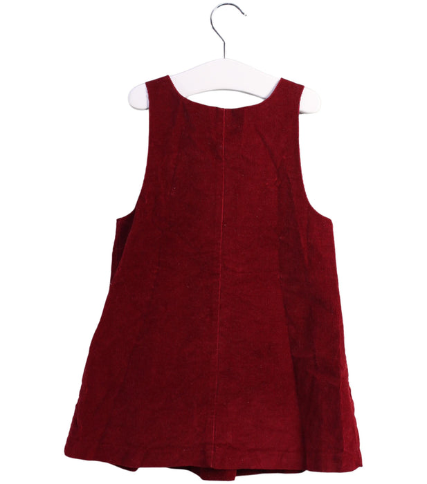 A Red Overall Dresses from Jacadi in size 3T for girl. (Back View)