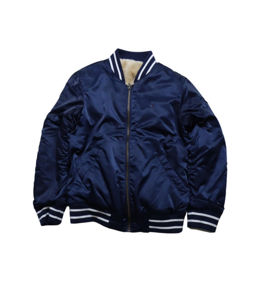 A Navy Lightweight Jackets from Tommy Hilfiger in size 7Y for girl. (Front View)