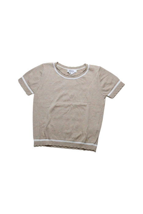 A Beige Short Sleeve Tops from Bonpoint in size 10Y for girl. (Front View)