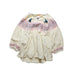 A Ivory Long Sleeve Dresses from Louise Misha in size 8Y for girl. (Front View)