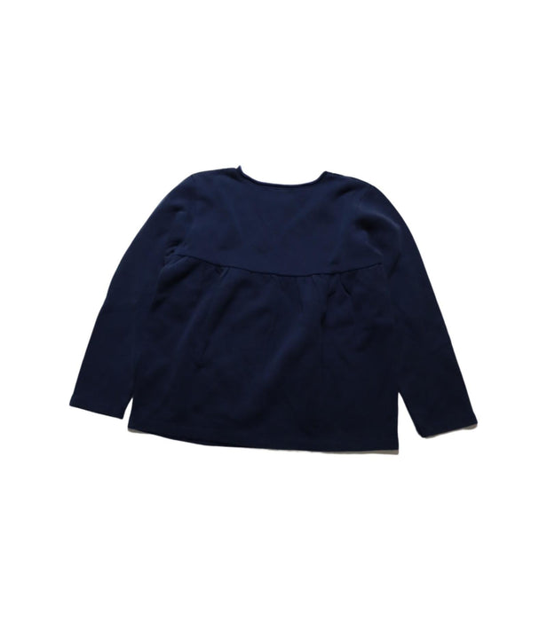 A Navy Long Sleeve Tops from Bonpoint in size 10Y for girl. (Back View)