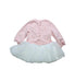 A Pink Long Sleeve Dresses from Petit Bateau in size 12-18M for girl. (Back View)