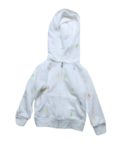 A White Hooded Sweatshirts from Ralph Lauren in size 12-18M for girl. (Front View)