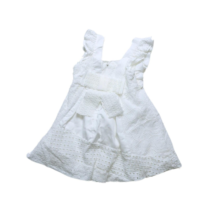 A White Sleeveless Dresses from Nicholas & Bears in size 6-12M for girl. (Back View)