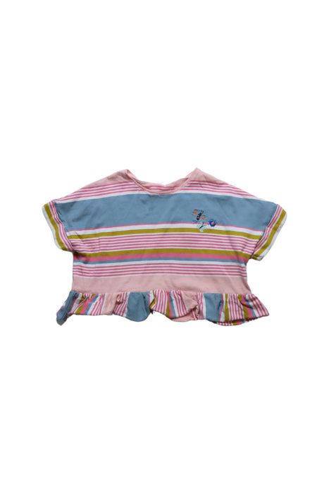 A Pink Short Sleeve Tops from Petit Bateau in size 3T for girl. (Front View)