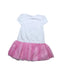 A Pink Short Sleeve Dresses from Monnalisa in size 6T for girl. (Back View)