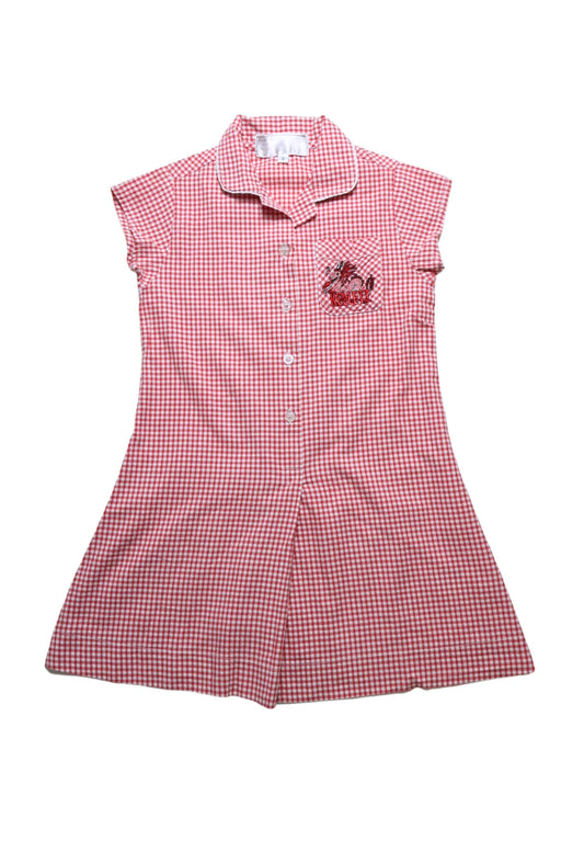 A Red Short Sleeve Dresses from Kellett School in size 4T for girl. (Front View)