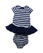 A Navy Dress Sets from Ralph Lauren in size 6-12M for girl. (Front View)